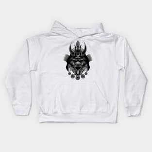 samurai head mask Kids Hoodie